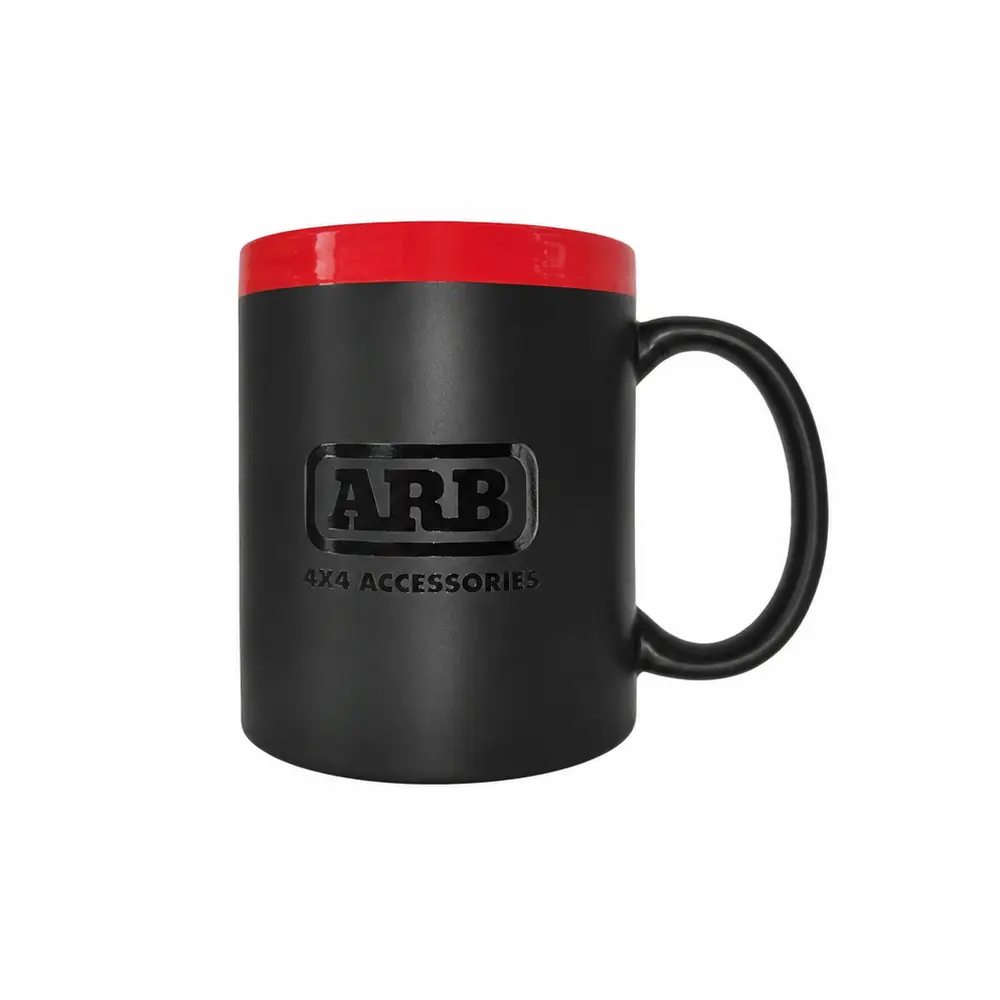 Керамическая кружка с лого ARB (черная с красным)
